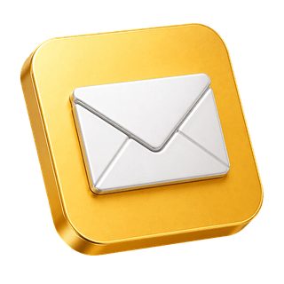 3D decorative envelope icon displayed on the contact us page